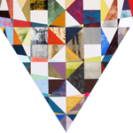 Khyal Triangle Study 3, acrylic and pencil on cartridge paper, 75 x 60 cm